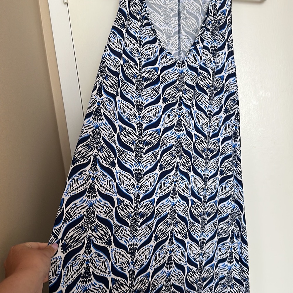 Lilly Pulitzer Navy and White Printed Maxi Dress - Picture 2 of 3